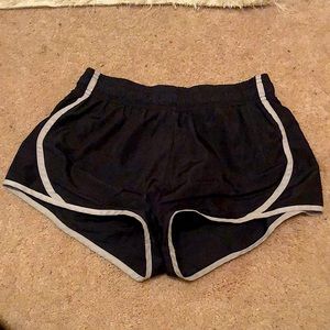 Black shorts.